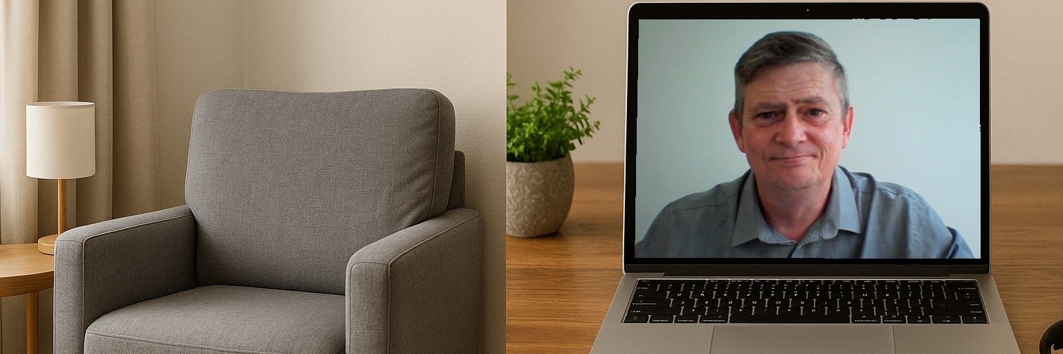 Hypnotherapy in Maidstone Kent – quiet therapy room and online setup